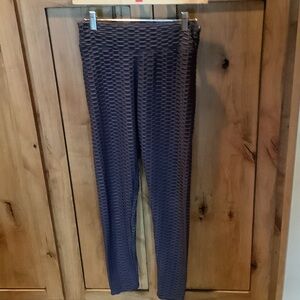 Textured Gray Leggings